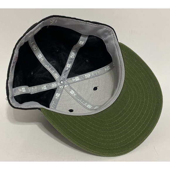 Cleveland Indians 7 3/8 New Era Exclusive Fitted Hat Cap Green Black Camo - Picture 8 of 12